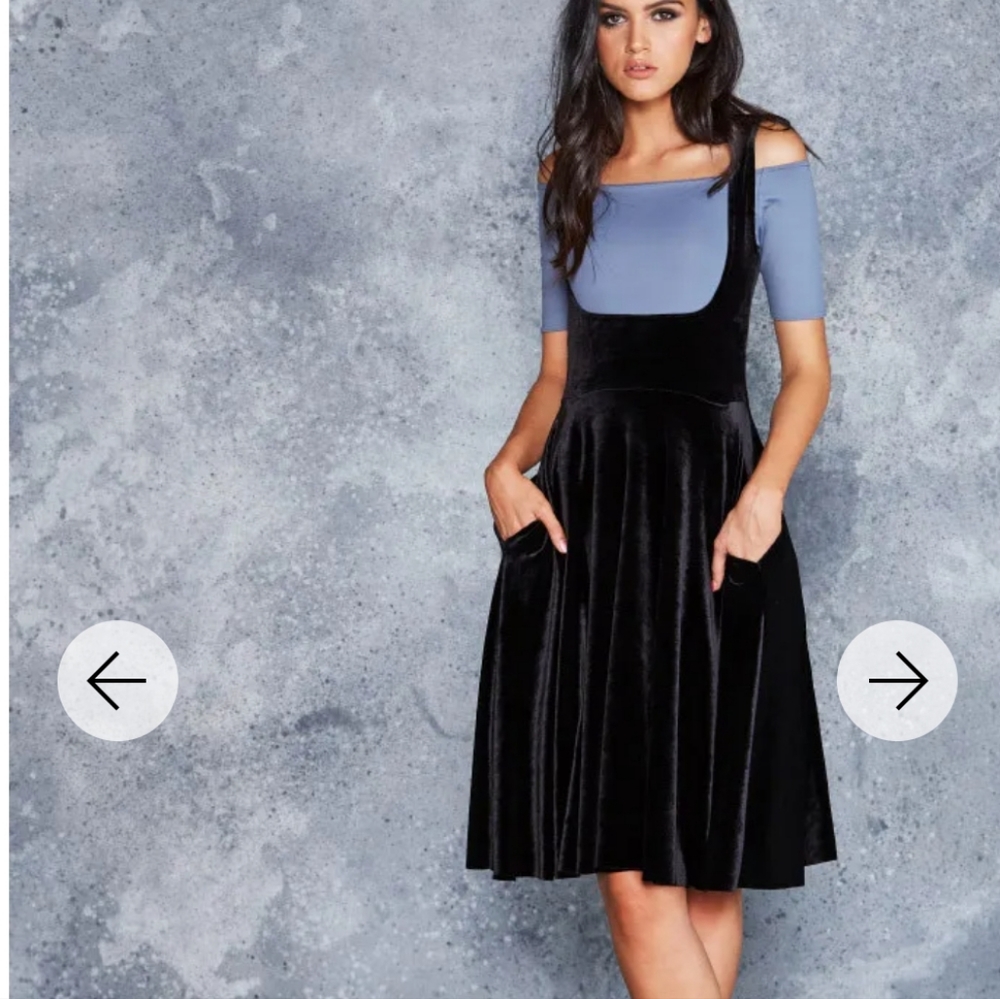 Blackmilk L Show Us Ya Tops Black Velvet Midi Dress